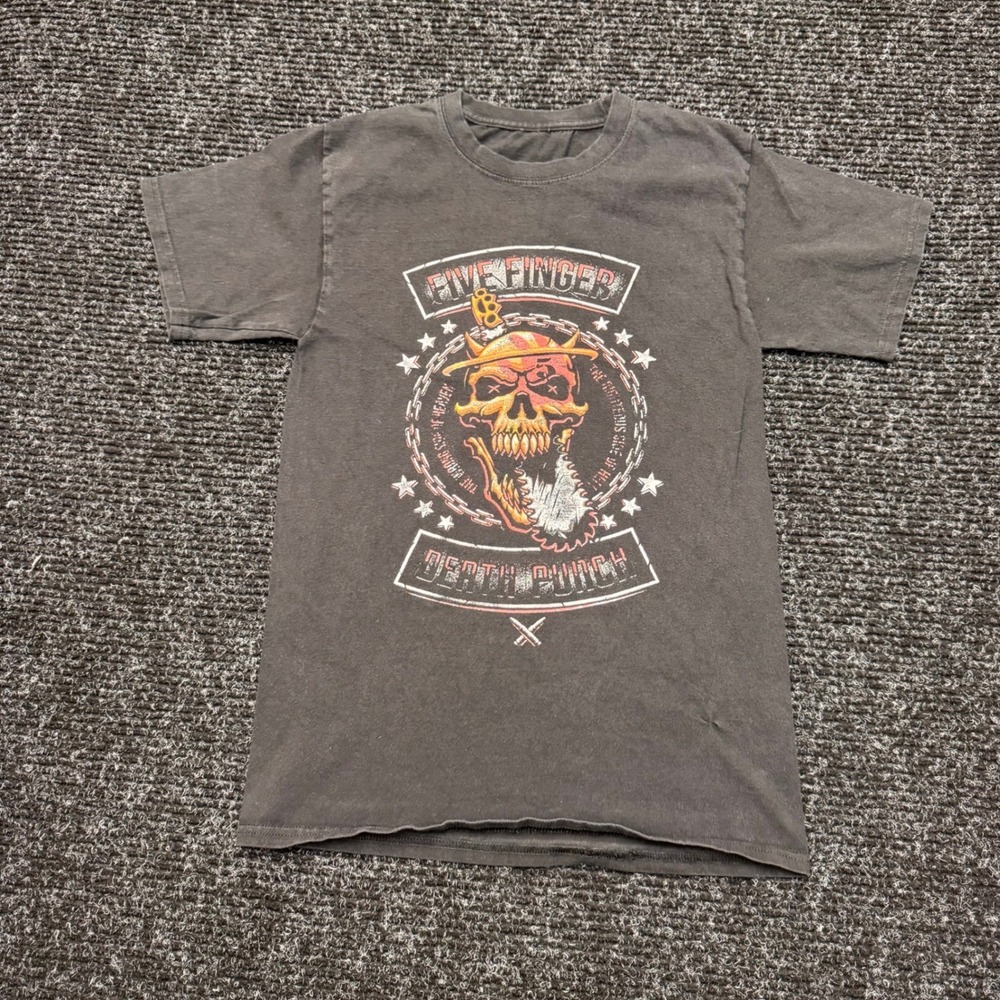 Five Finger Death Punch 2019 Tour Shirt Mens Small Faded Black Three Days Grace